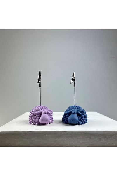 oasis decoration Lamb Note Holder Set of 2 (lilac - Gray Blue)
