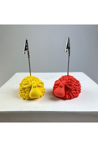 oasis decoration Lamb Note Holder Set of 2 (coral-yellow)