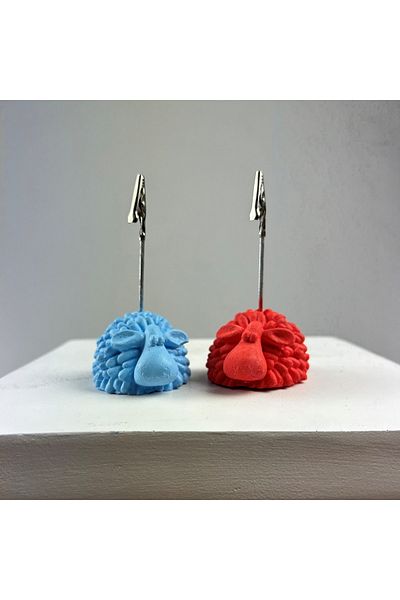 oasis decoration Lamb Note Holder Set of 2 (coral-light Blue)