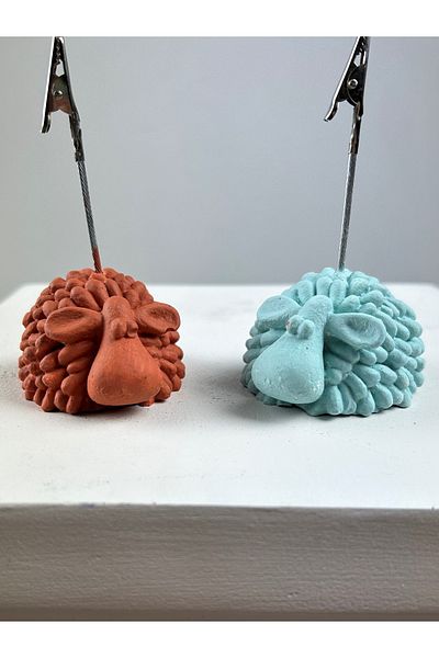 oasis decoration Lamb Note Holder Set of 2 (terracota - Mint)
