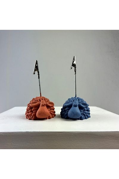 oasis decoration Lamb Note Holder Set of 2 (grey Blue-terracota)