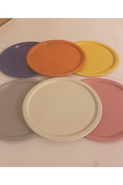 Elzem 6 Farklı Renk Yuvarlak Sunum Tepsisi Lüx Sunum Servis