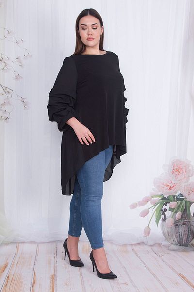 Şans Plus Size Tunic - Black - Regular fit