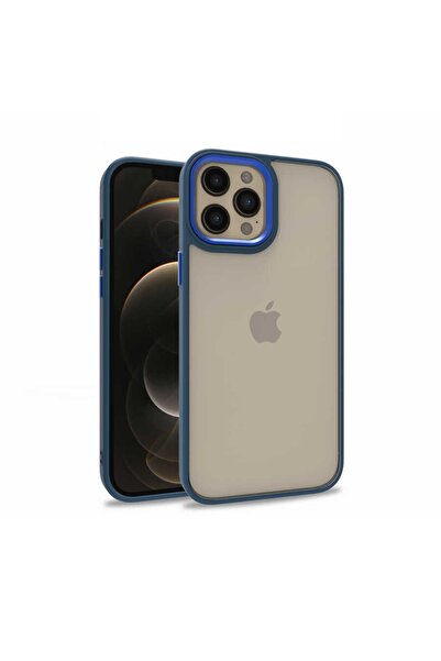 ZM STORE Apple Iphone 12 Pro Max Kılıf Kamera Çıkıntılı Arkası Şeffaf Kenarla...