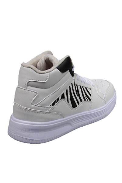 M.P. Mp Kadın Bağcıklı Beyaz Siyah Spor Ayakkabı 222-2718zn 650