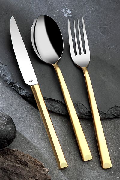 Narin Antares Series - Matt Gold - 42 Piece Cutlery Set