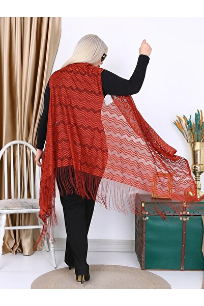 ViolettaXL Women's Plus Size Asymmetrical Cut Tassel Lace Vest