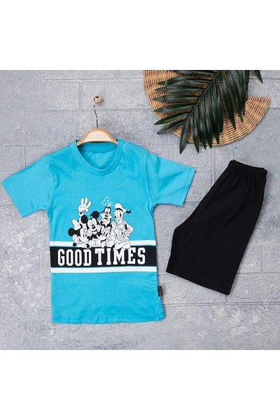 krm bebe Good Times Printed Boy's Summer Suit