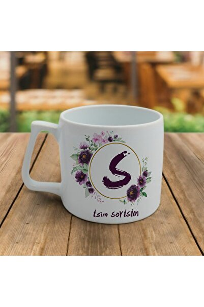 YG REKLAM Kişiye Özel S Harfli Ve Isimli Nescafe Fincanı Kupa Bardak