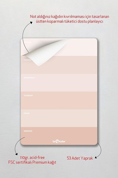 Le Color 3-Piece Desktop Planner Set Natural