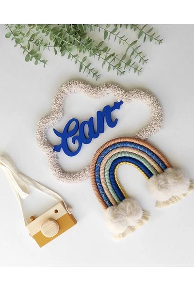FN Macrame Cloud Baby Door Ornament