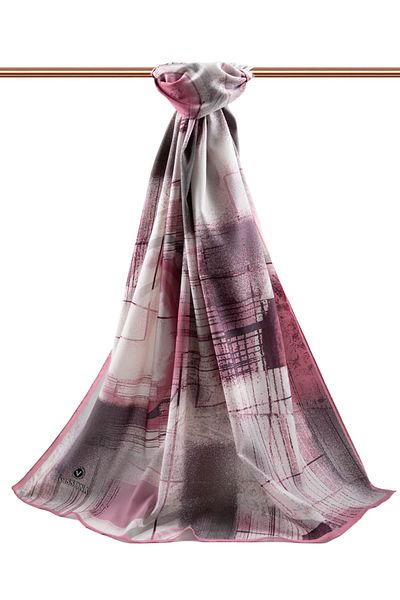 Vissona Γυναικεία Luxury Medina Silk Shawl Powder-9