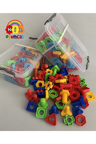 Geometrik Somun Vida Çevirme Yapı Oyuncak