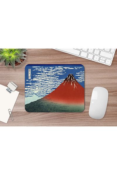 daystore Подложка за мишка Hokusai Red Fuji Southern Wind Clear Morning 17 X 21 см