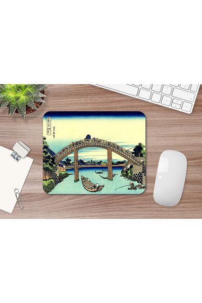 daystore Covoraș mouse Hokusai Mannen Podul de la Fukagawa 17 x 21 cm