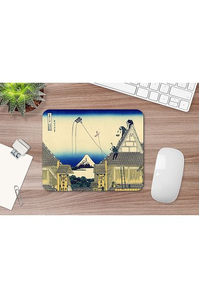 daystore Hokusai Mitsui Shop În Strada Suruga În Edo 17 X 21 Cm Mouse Pad