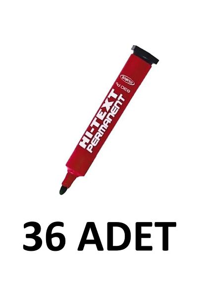 Hi-Text 36Pcs 830pb Round Nib Permanent Pen Case Pen Red