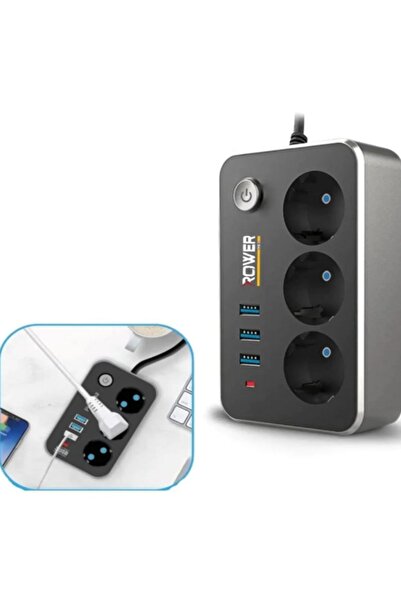 ROWERMAX Termal Akım Korumalı Usbli 2 Metre Uzatma Kablosu