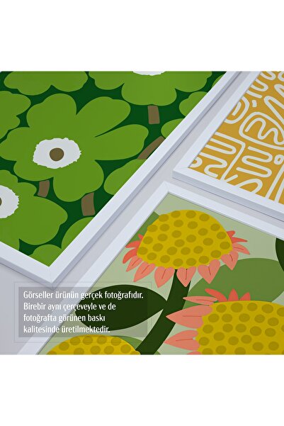 HOMEPACK Beyaz Çerçeveli 4'lü Tablo Seti D-007