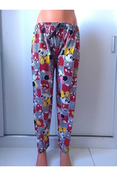 anne moda ankara All Cotton Character Patterned Pajama Bottom