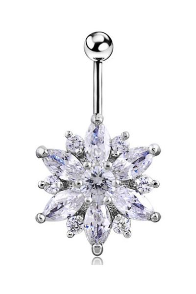 AyçaSilver Snowflake Belly Piercing
