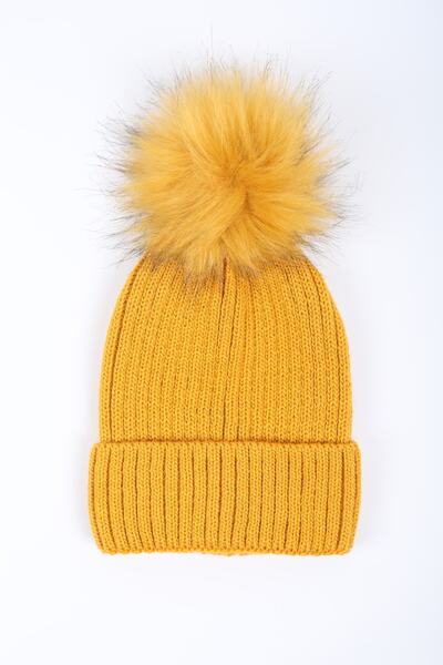 Eke Tekstil Kadın Ponpon Detaylı Triko Bere