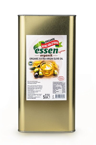 Essen Organik Organik Naturel Sızma Zeytinyağı 5 Lt