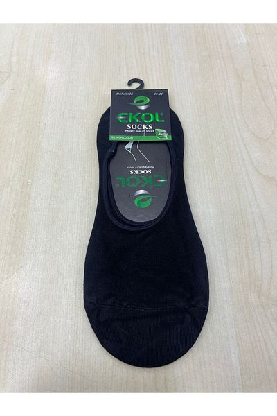 EKOL SOCK'S Мъжки черни бамбукови чорапи с 6 силикона и чорапи за балерина