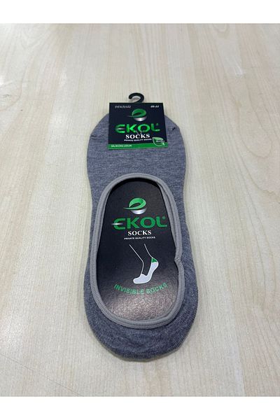 EKOL SOCK'S Мъжки сиви бамбукови чорапи с 6 силикона и чорапи за балерина