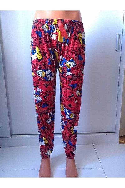 anne moda ankara Donald Duck Character Patterned All Cotton Pajama Bottom