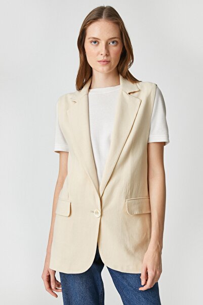 Koton Vestă bej pentru femei 2SAK20002CW