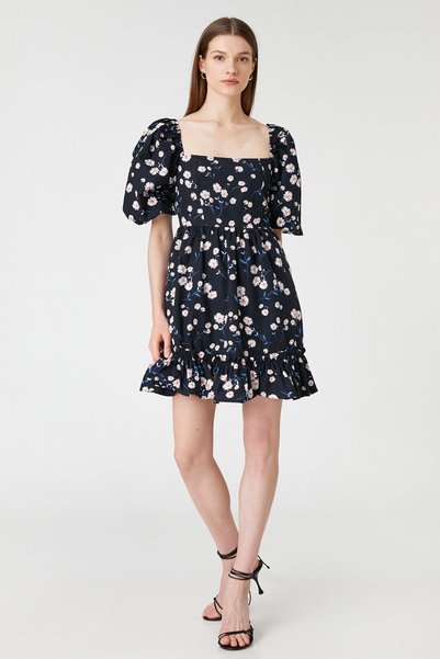 Koton Rochie de damă cu model ecru 2SAK80496EW