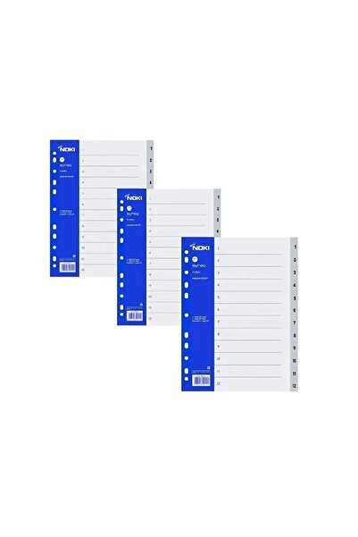 Noki 20 Pieces 1-12 Numbers Bookmark Plastic Separator