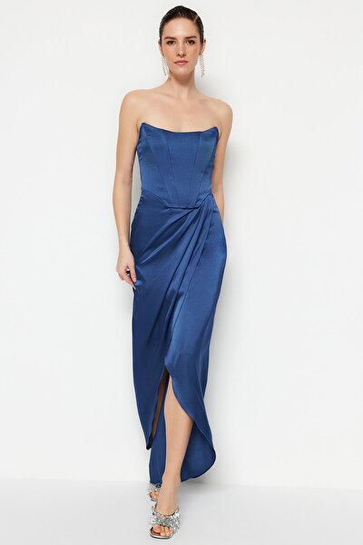 Trendyol Collection Evening & Prom Dress - Navy blue - Wrapover
