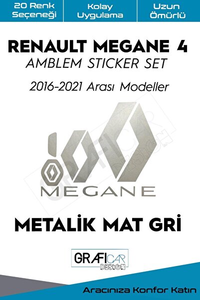 GRAFİCAR Renault Megane 4 Emblem Covering Sticker Set