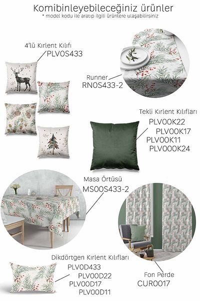 Pilloveland Runner Winter Patterned Suede Woven 140*40 cm Πρωτοχρονιά Χριστούγεννα Πρωτοχρονιά Χριστούγεννα