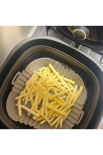 Buffer ® Colorful Heat Resistant Washable Silicone -airfryer Square Model Baking Mat 20 Cm