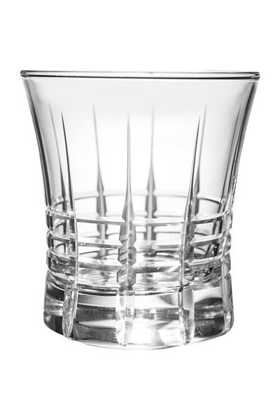 KCD Helen Simple Cut Hand Decor Gilded 6 Pieces Patterned Water Glass Set