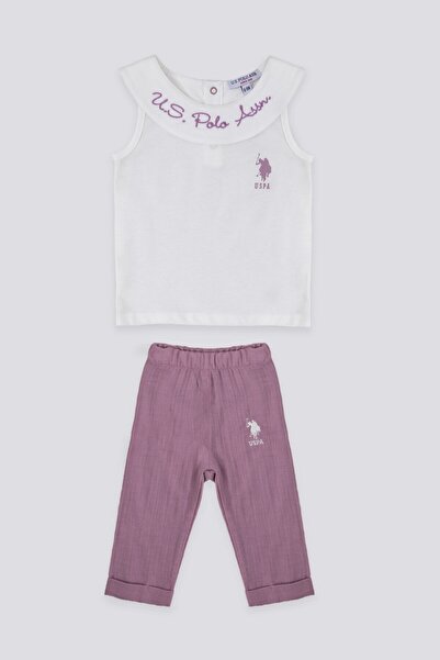 U.S. Polo Assn. U.s. Polo Assn Creamy Touch Krem Bebek Tshirt Takım