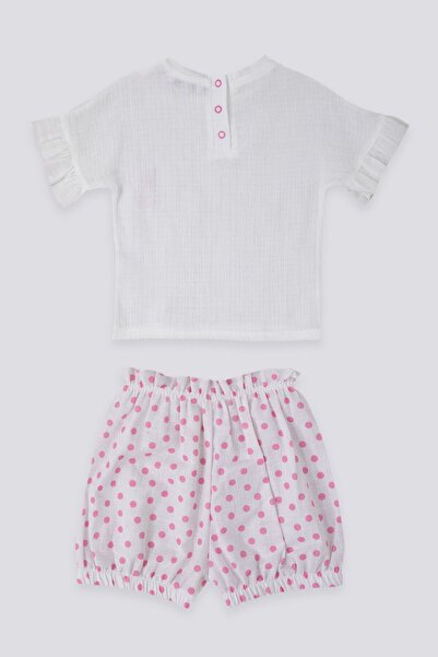 U.S. Polo Assn. Alive Pattern Krem Bebek Tshirt Takım