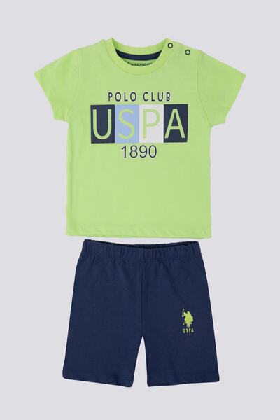 U.S. Polo Assn. يو اس بولو اسن كير طقم تيشيرت اطفال اخضر