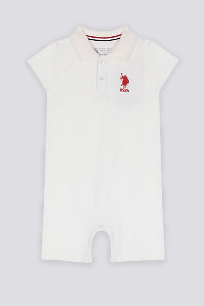 U.S. Polo Assn. Salopeta pentru bebelusi Base Polo Assn Sky Pattern Crem