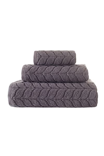 Bagno Milano 6-Piece Towel Set - 100% Organic Cotton - Italian Design Gray Towel Set - Dowry Towel Set