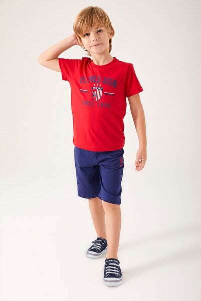U.S. Polo Assn. Assn Team Crest Red Boy Bermuda Suit