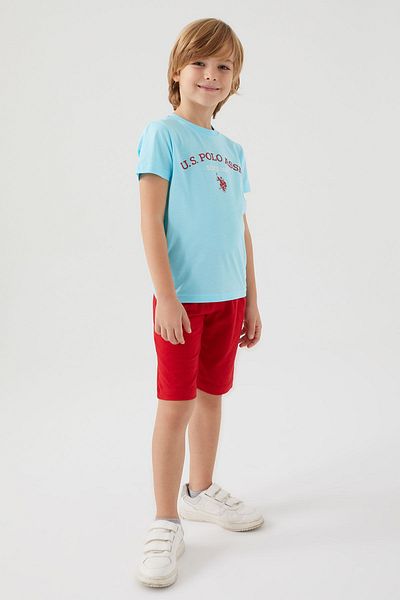 U.S. Polo Assn. Κοστούμι για αγόρι μπλε βερμούδα