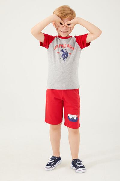 U.S. Polo Assn. Base. Polo Assn Silky Natural Gray Boy Bermuda Suit