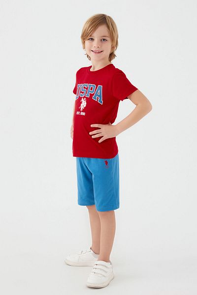 U.S. Polo Assn. Boy's Red Bermuda Suit