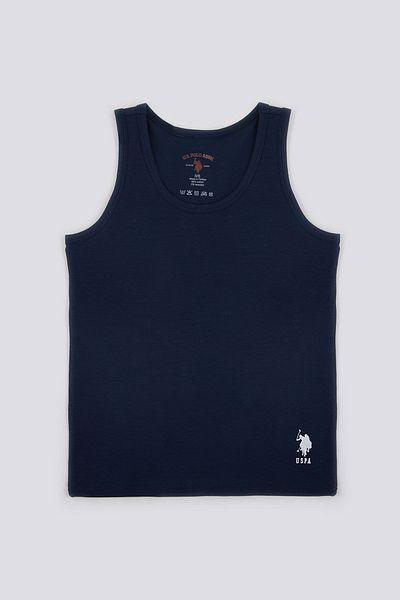 U.S. Polo Assn. Solid Color Navy Blue Boy's 2-Piece Undershirt