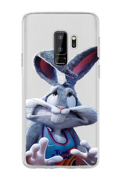 Merwish Samsung Galaxy S9 Plus Uyumlu Şeffaf Kapak Bugs Bunny Desenli Kılıf