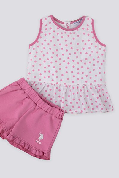 U.S. Polo Assn. U.s. Polo Assn Sweet Candy Pinks Pembe Bebek Tshirt Takım